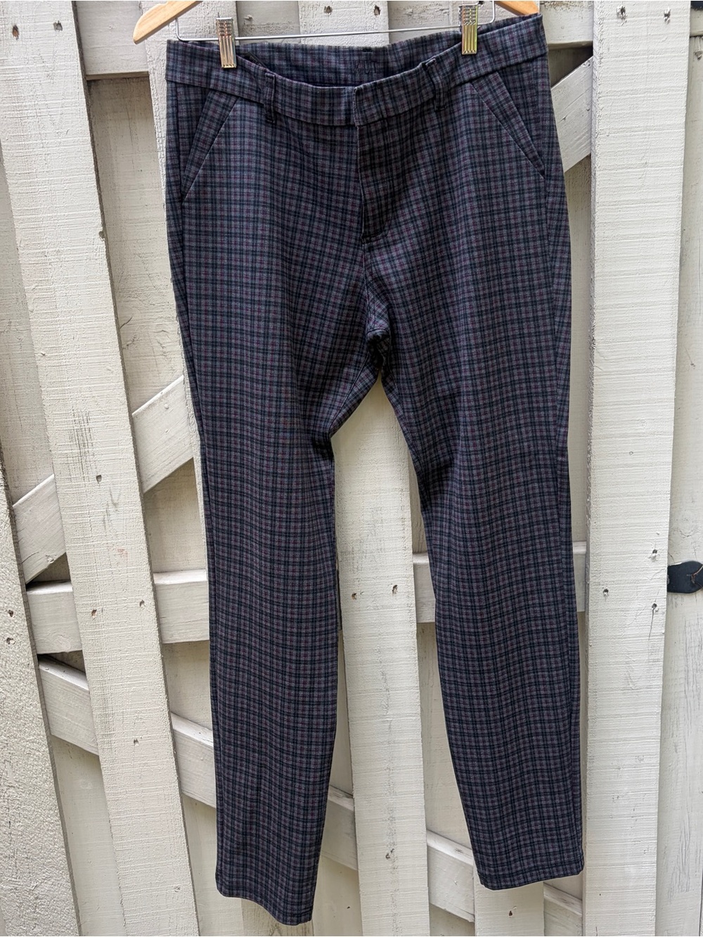 Kut from the Kloth Plaid Slim Ankle Dress Pants Size 12 VGUC
